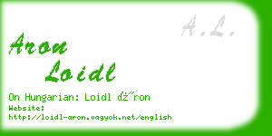 aron loidl business card